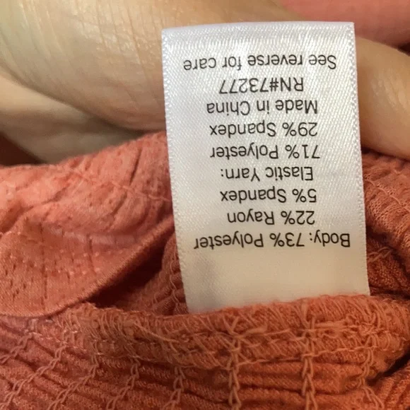 SO top blush crepe long sleeve smocked top boho cottagecore casual L jrs - Picture 16 of 16